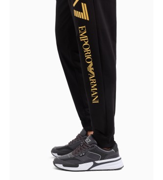 EA7 Logo Serie Broek zwart, goud