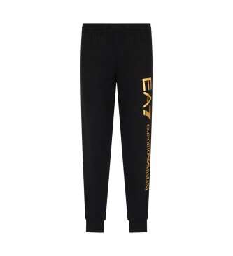 EA7 Logo Serie Broek zwart, goud