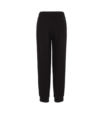 EA7 Tracksuit bottoms Graphic Series in organic cotton and stretch modal black