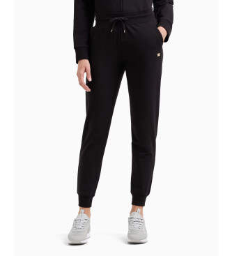 EA7 Pantalon de survtement en coton extensible Core Lady noir