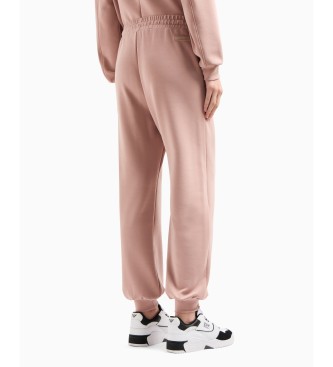 EA7 Precious tracksuit bottoms in stretch modal blend pink