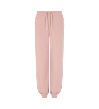 EA7 Precious tracksuit bottoms in stretch modal blend pink