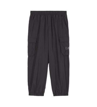 EA7 Black cargo trousers