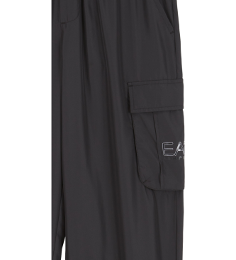 EA7 Black cargo trousers