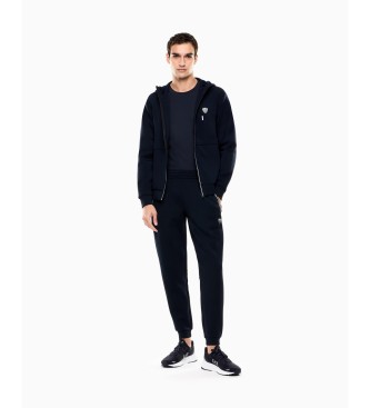 EA7 Pantaloni blu navy dal taglio moderno