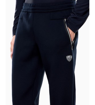 EA7 Pantaloni blu navy dal taglio moderno