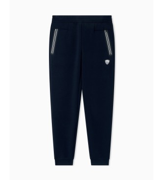 EA7 Pantaloni blu navy dal taglio moderno