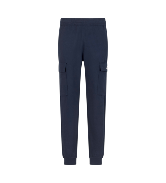 EA7 Pantaloni della tuta blu scuro