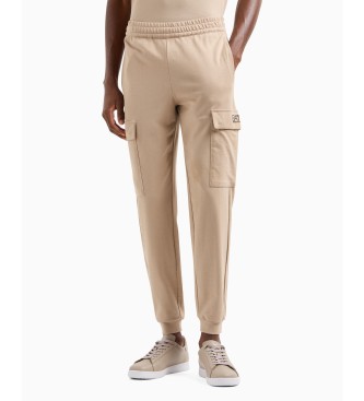 EA7 Pantaln cargo de algodn Core Indetity beige