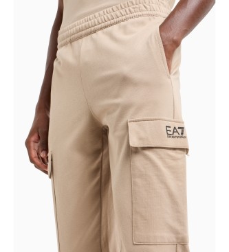 EA7 Katoenen cargo broek Core Indetity beige