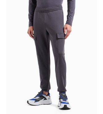 EA7 Pantaloni cargo Core Indetity in cotone grigio