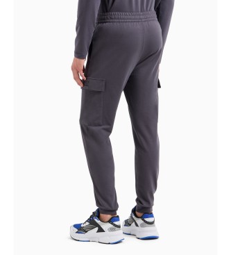 EA7 Pantaloni cargo Core Indetity in cotone grigio