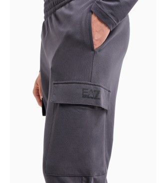 EA7 Pantaloni cargo Core Indetity in cotone grigio