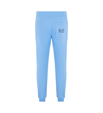 EA7 Logo Series blaue Trainingshose aus Baumwolle