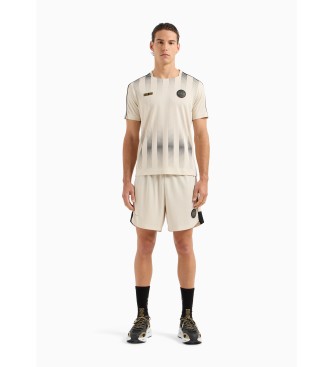 EA7 Conjunto camiseta y short Ventus7 M Soccer Kit 20Th beige