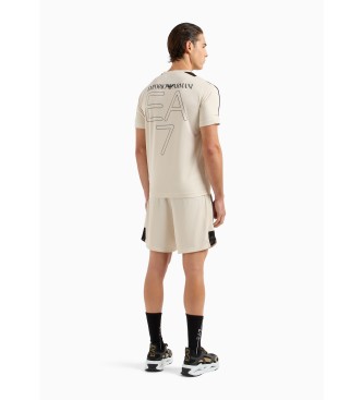 EA7 Ventus7 M Fotbollskit 20Th beige trja och shorts set beige