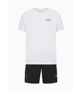 EA7 Dynamic Athlete T-shirt- og buksest hvid, sort