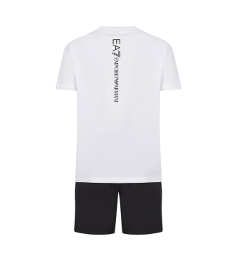 EA7 Conjunto T-shirt e calas Dynamic Athlete branco, preto