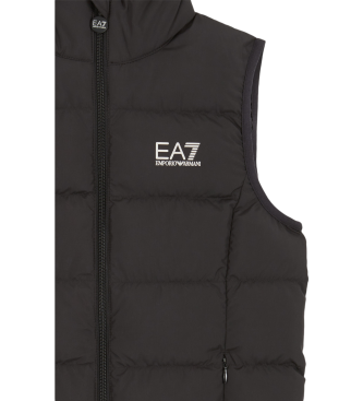 EA7 Gilet noir brillant