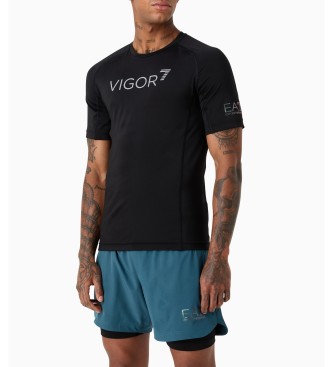 EA7 Vigor7 T-shirt med stor logotyp svart