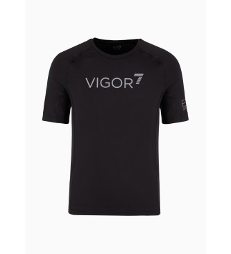 EA7 Vigor7 majica z velikim logotipom črna