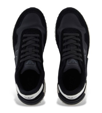 EA7 Tnis de couro vintage preto