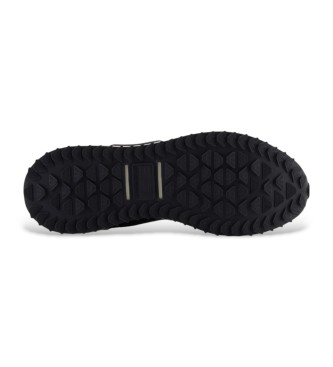 EA7 Tnis de couro vintage preto