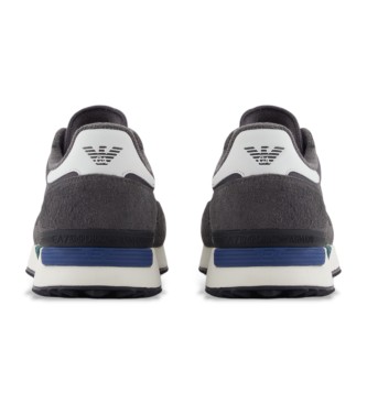 EA7 New Heritage Leren Sneakers grijs