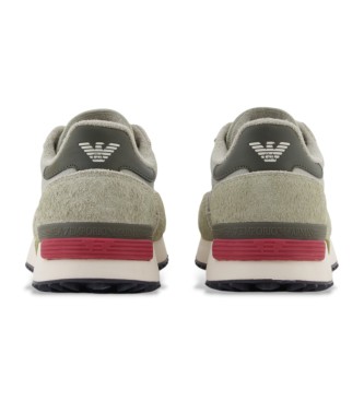EA7 Tnis de couro vintage bege