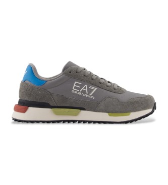 EA7 Tnis de couro cinzento vintage