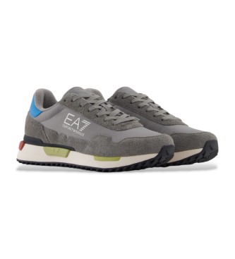 EA7 Tnis de couro cinzento vintage