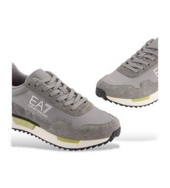 EA7 Tnis de couro cinzento vintage