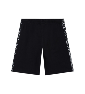 EA7 Bermudashorts i ren bomull Visibility svart