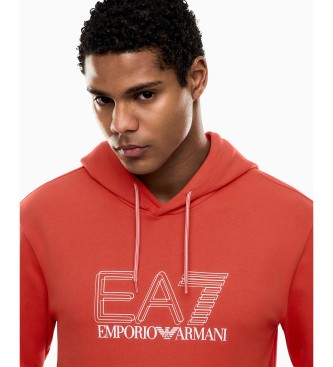 EA7 Sudadera Visibility Regular rojo