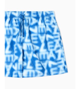 EA7 Zwembroek met Graphic Series-logoprint blauw