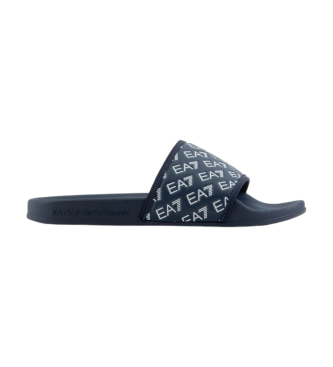 EA7 Watersport all-over teenslippers zwart