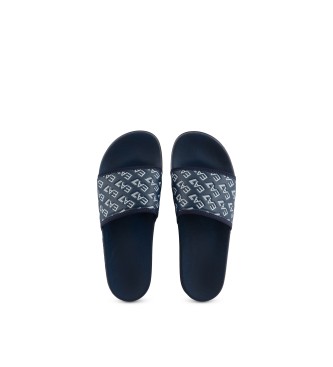 EA7 Watersport all-over teenslippers zwart