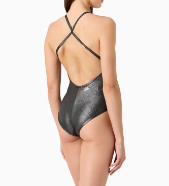EA7 Black laminated swimming costume