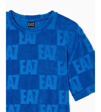 EA7 T-shirt monogramme sports nautiques turquoise