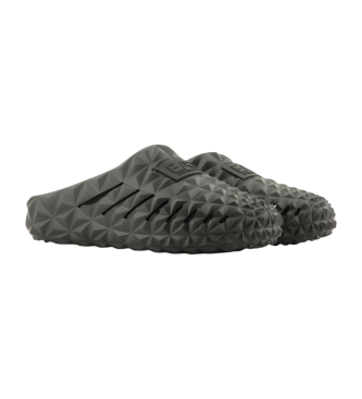 EA7 Sandalias con motivo geomtrico tridimensional  negro