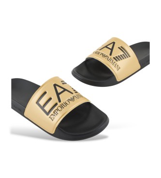 EA7 Flip-flops Maxilogo guld
