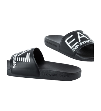 EA7 Slippers met zwarte maxilogotype