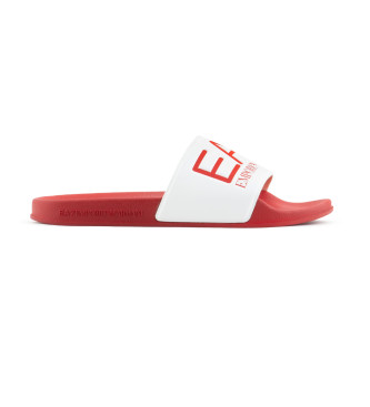 EA7 Chinelos Visibility Slipper U vermelho, branco