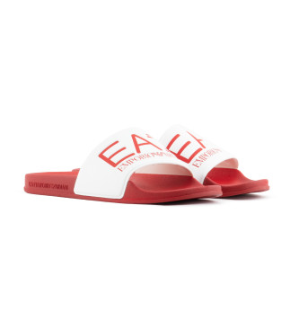 EA7 Chinelos Visibility Slipper U vermelho, branco