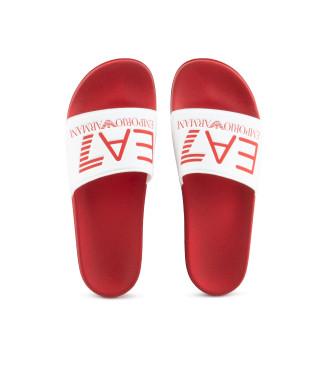 EA7 Visibility Slipper U infradito rosse e bianche