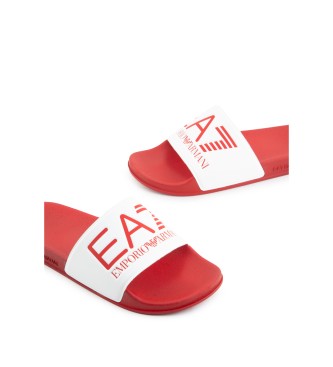 EA7 Visibility Slipper U infradito rosse e bianche