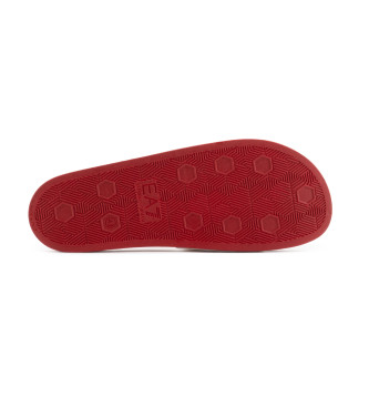 EA7 Chinelos Visibility Slipper U vermelho, branco