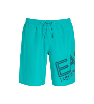 EA7 Logo Badeanzug blau