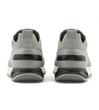 EA7 Black & White Legacy Knit Sneakers 