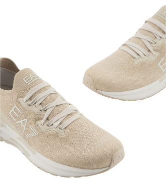 EA7 Crusher Distance Knit Shoes beige